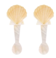 MOTHER OF PEARL SALT/PEPPER SPOONS -ARIEL