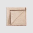Soft Linen Cord Embroiered Dinner Napkin Salt & Pepper / Pain Brule