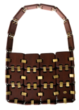 KATE BAG in Pure Cedar Wood Finish Brass Hardware