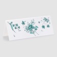 Hand Painted Placecards, Set of 12, Green Camaïeu