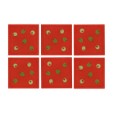 Olive Cocktail Napkins, Red, set of 6