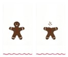 Gingerbread Guest Towels, Pink, set of 2