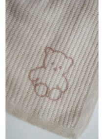 21297 CASHMERE BEAR EMBROIDERY BABY BLANKET
