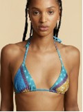 Blue Estrellitas Bikini Top