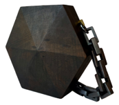 ANIKA BAG in Charcoal Cedar Wood Finish Crossbody Chain