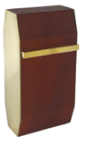 MARTHA CLUTCH BAG in Pure Cedar Wood Finish Brass Hardware