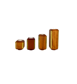 THE BEATLES TEA LIGHT SET in Pure Cedar Wood Finish & Brass Accents