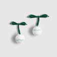 Paix & Amour Baubles, set of two