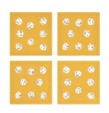 Dice Cocktail Napkins, Yellow, set of 4