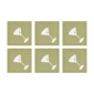 Dirty Martini Cocktail Napkins, Light Green, set of 6