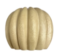 RIBBED BONBON PAPERWEIGHT -CARVED WOOD