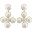 PEARL CROSS - EARRINGS