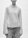 21186 CASHMERE BLEND WAISTED CREWNECK