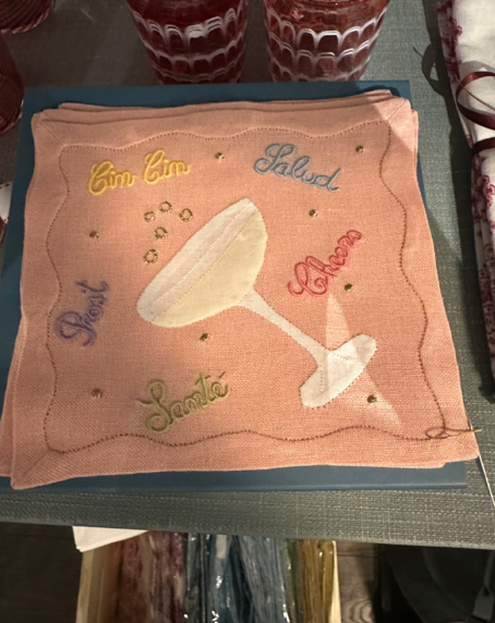 Champagne Cocktail Napkins, SET OF 4